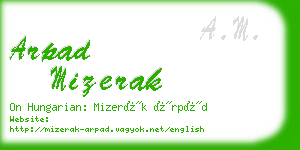 arpad mizerak business card